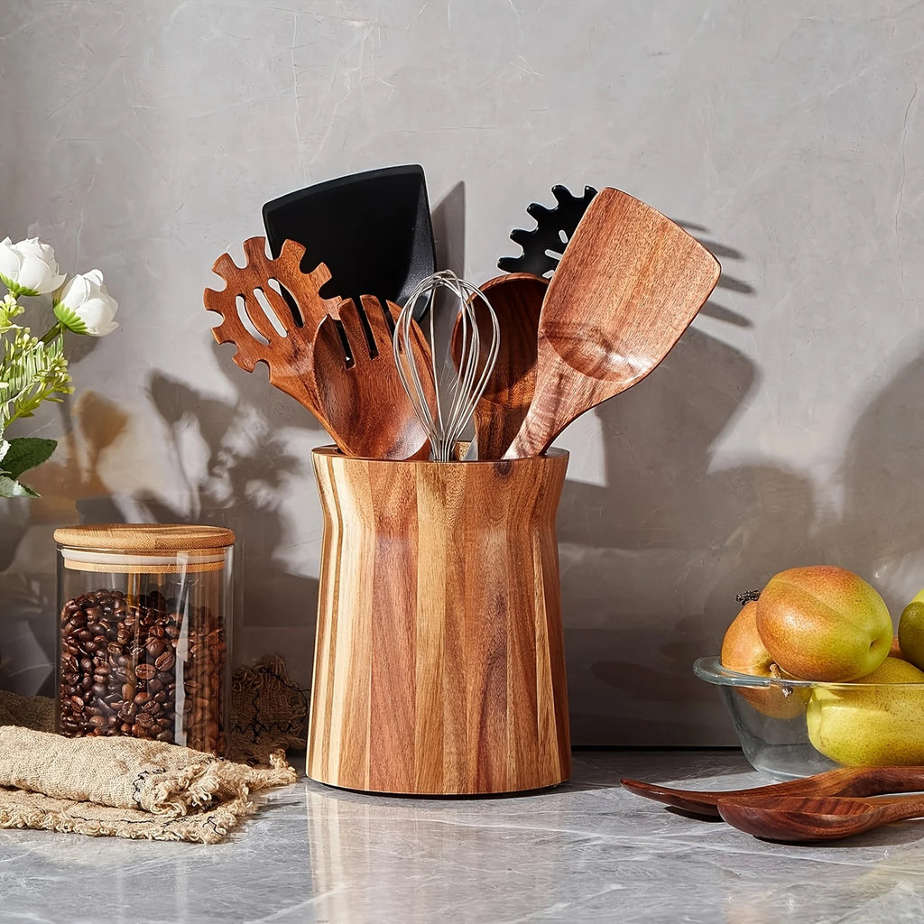 Natural Wooden Kitchen Organizer Storage Box Cabinet Drawer Dividers Closet Space Saver Cooking Tool Home Organization Supplies