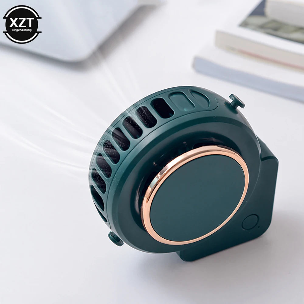 Mini Necklace Fan Bladeless Handheld Fan Portable USB Rechargeable Personal Neck Fan Speed Adjustable For Outdoor Event Office