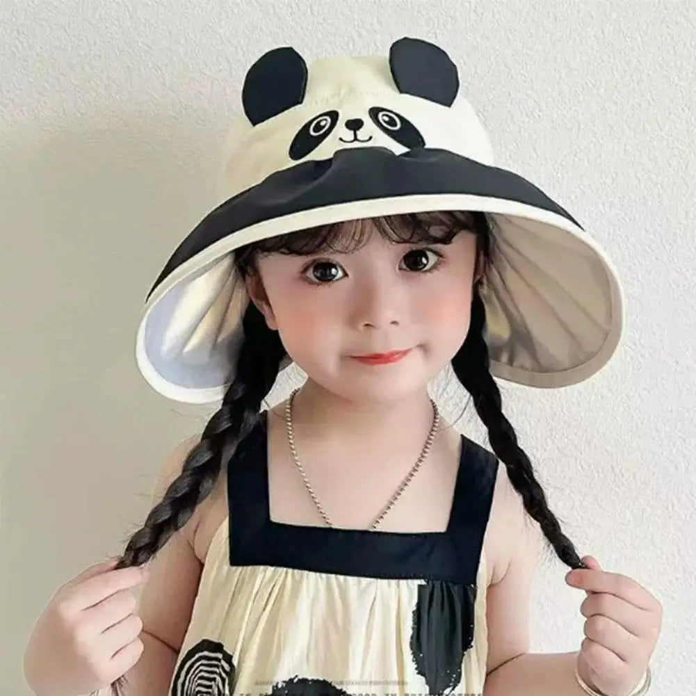 Summer Sun Hat For Kid Boys Girls Lightweight Cute Animal Bucket Hat Wide Brim Fisherman Cap UV Protection Hat for Beach Outdoor