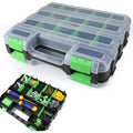 Multipurpose Tools Organizer Box with 34 Compartments Hardware Storage Container for Nuts Small Parts Screw Fasteners Crafts