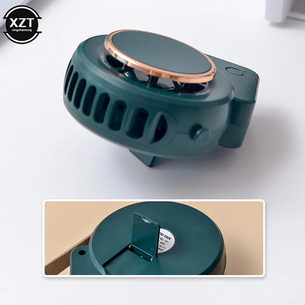 Mini Necklace Fan Bladeless Handheld Fan Portable USB Rechargeable Personal Neck Fan Speed Adjustable For Outdoor Event Office