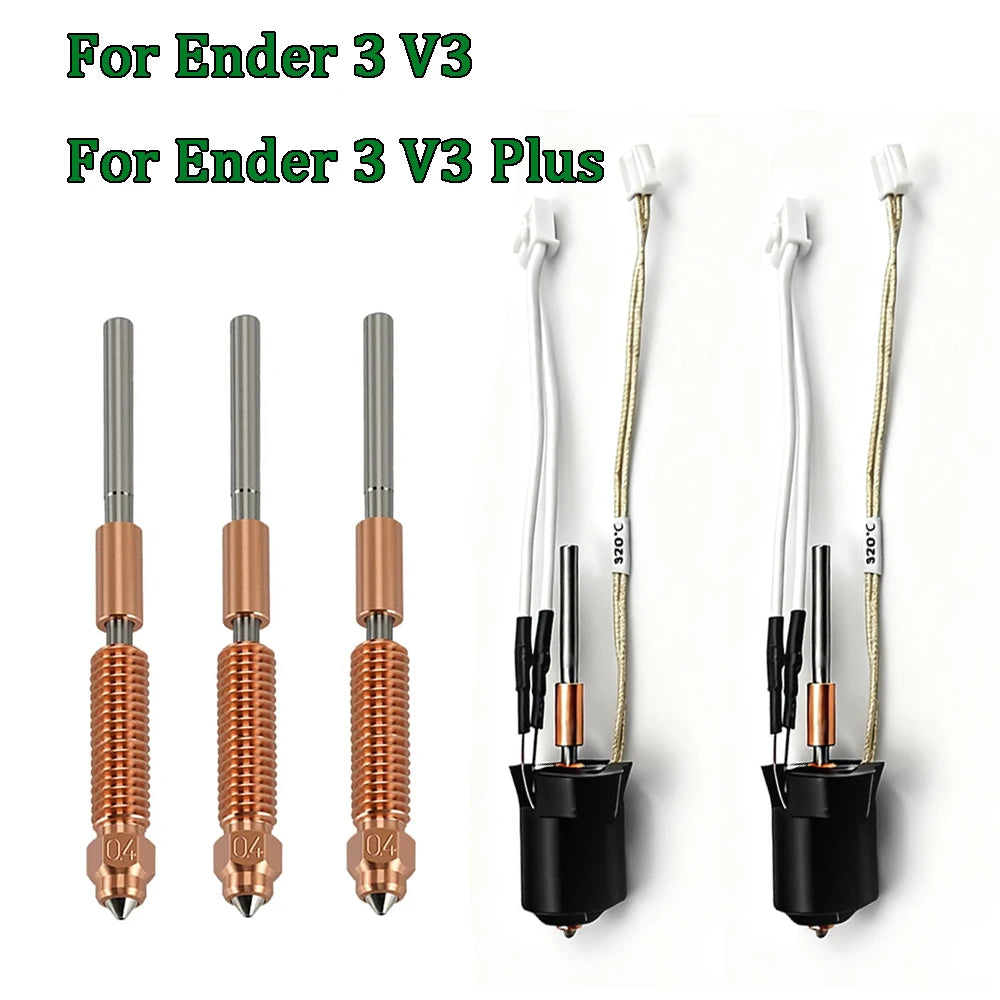 Ender 3 V3 Plus Hotend Assembly Upgrade Ender 3 V3 Ceramic Hotend For Creality 3v3 Plus Extruder Ender 3 V3 Plus Accessories