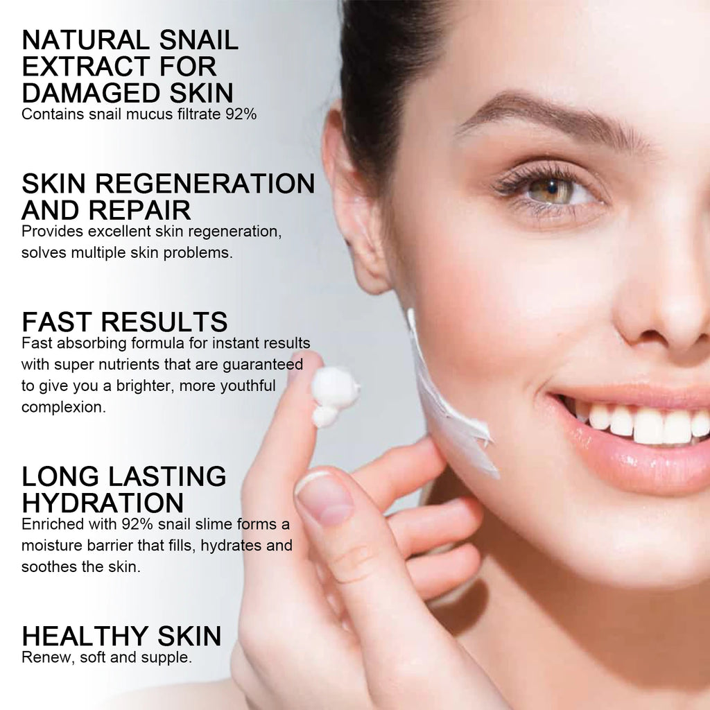 Snail Mucin Cream 92 Daily Moisturizer Hydrating Face Gel Skin Care Soothing Repairing Facial Lotion Korean Healthy Glow Cream