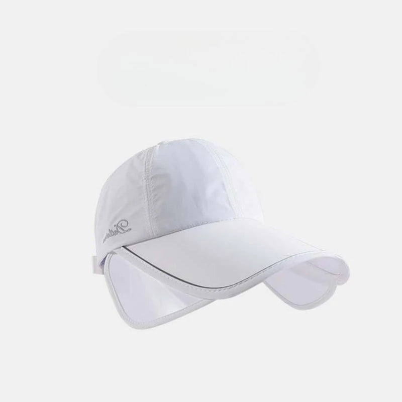 Summer Sun Hat for Women, Enlarged and Widened Brim, Outdoor Sports, Empty Top Duckbill Hat, Tied Ponytail Sun Hat