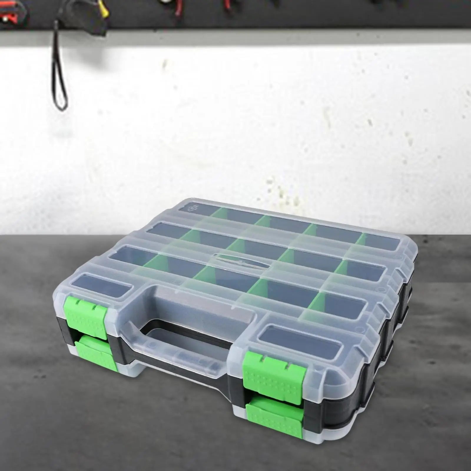Multipurpose Tools Organizer Box with 34 Compartments Hardware Storage Container for Nuts Small Parts Screw Fasteners Crafts